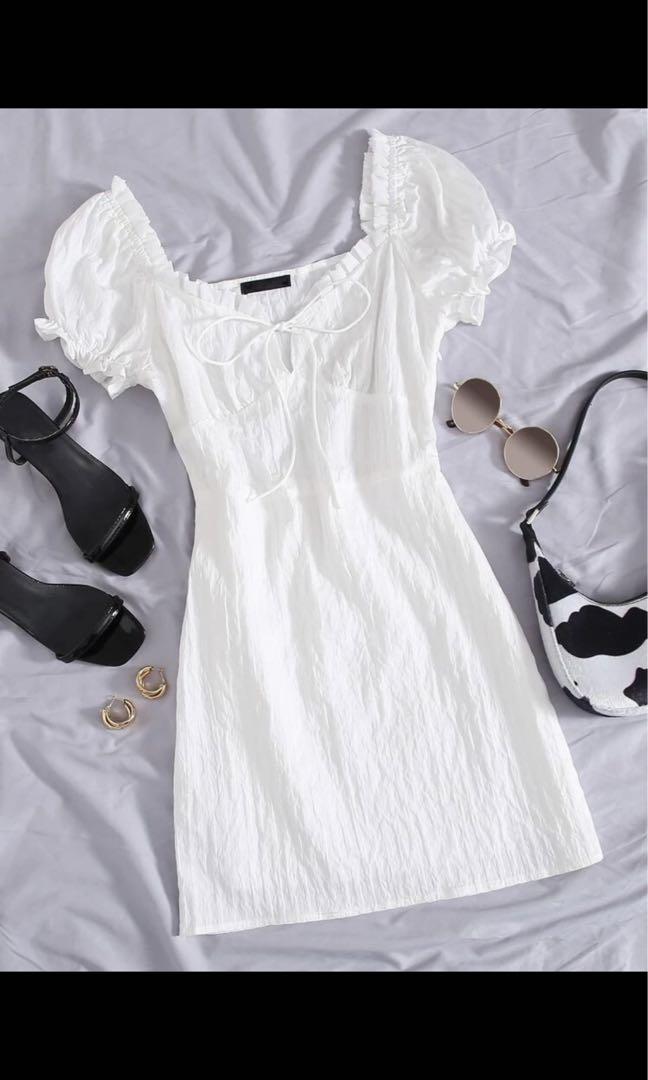 Shein white mini dress clearance