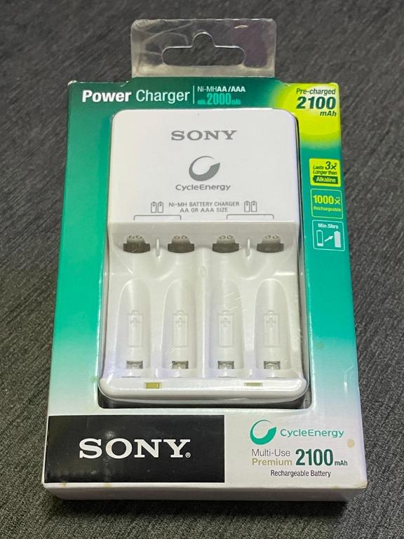 SONY CycleEnergy Ni-MH AA/AAA Battery Charger BCG-34HH, Mobile Phones &  Gadgets, Mobile & Gadget Accessories, Power Banks & Chargers on Carousell