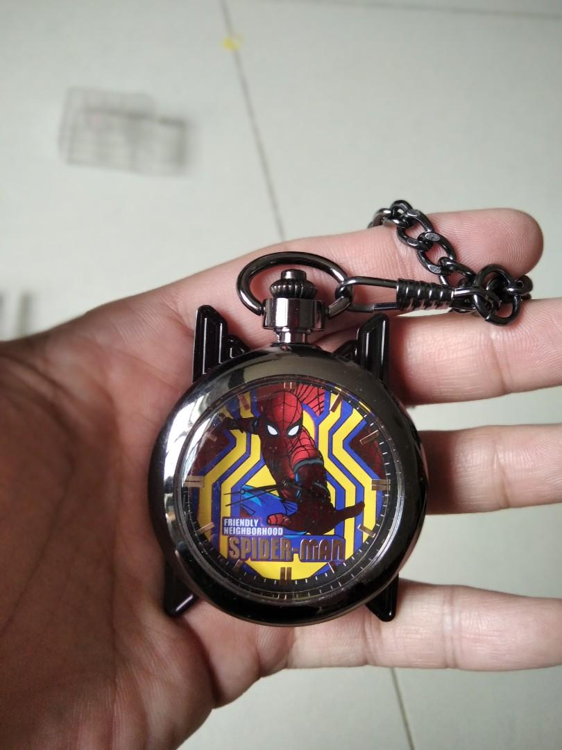 Spider man pocket watch. No way home. Tobera catching game (Category: Toys & Games) located in Singapore. Submitted by ickenman32 (Listing ID 281450318, Image 3). Description: spider man pocket watch. New. catch from tobera catching game. spend more money to Catch than selling price here so get while Avaliable. 1 set only..