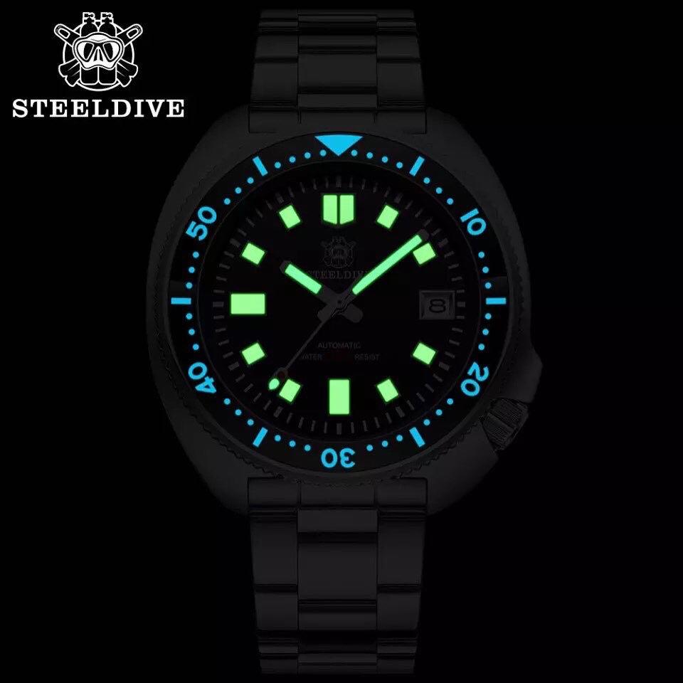Steeldive Watch Men Automatic Nh35 Diver Watch 200m Waterproof Sapphire  Crystal C3 Luminous Steel Dive Mechanical Wristwatch - Mechanical  Wristwatches - AliExpress