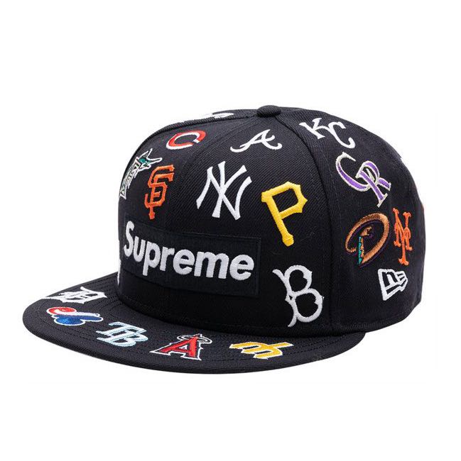 supreme mlb hat black