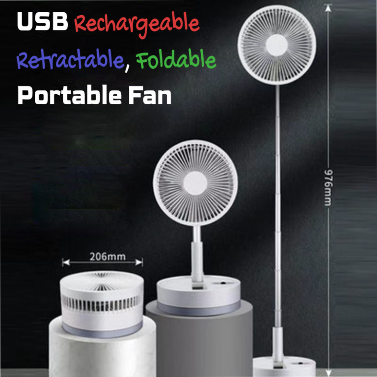 Telescopic Foldable Retractable Adjustable Height Portable Cooling Fan ...