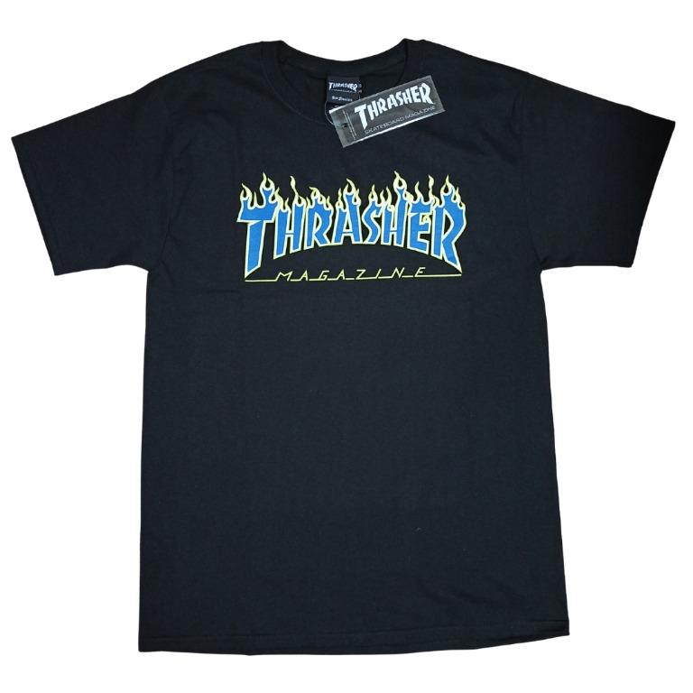 THRASHER X CHAMPION FLAME T SHIRT NEBULA FLAMES (S/M/L), Men's Fashion, Tops & Sets, Tshirts & Polo Shirts on Carousell