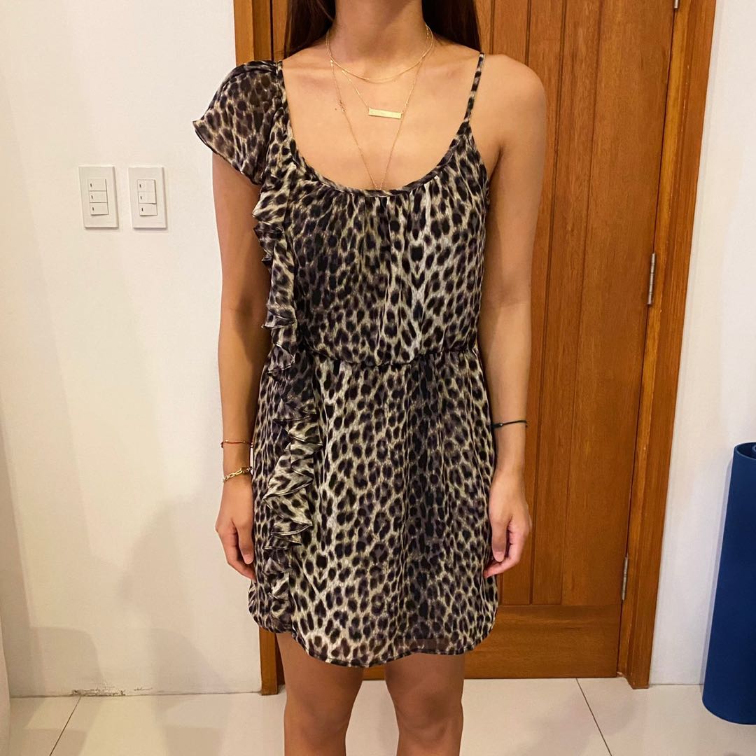 Topshop Leopard Print Dress, Women's 