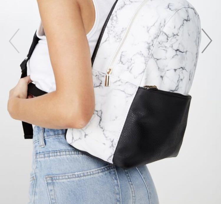 typo marble backpack