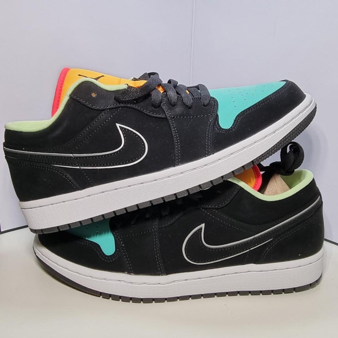 US 9) Air Jordan 1 Low SE Aurora Green, Men's Fashion, Footwear, Sneakers  on Carousell