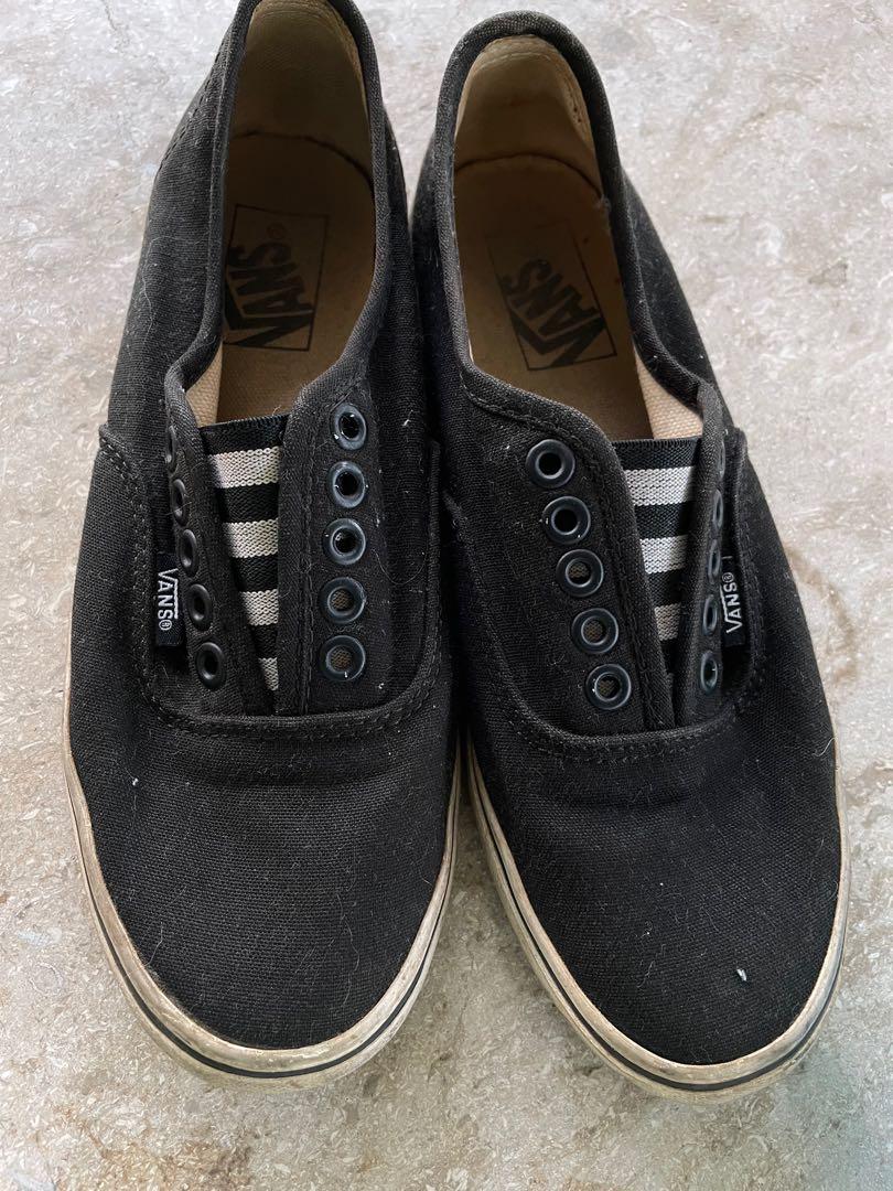 womens black vans size 6.5