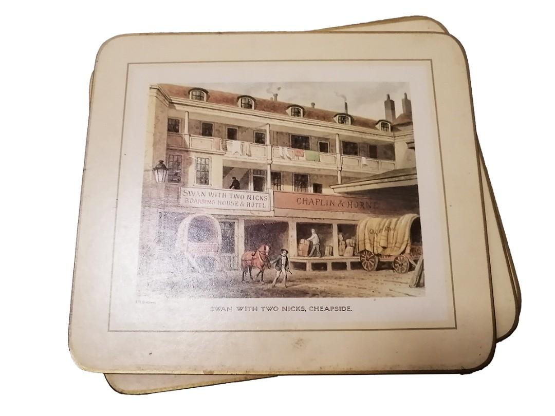 Vintage London Table Placemats (Set of 6), Furniture & Home Living