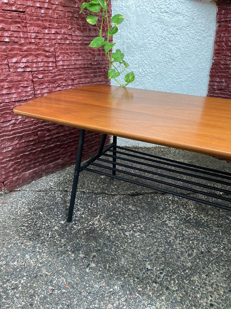 Walnut Veneer Center Table, Furniture & Home Living, Kitchenware