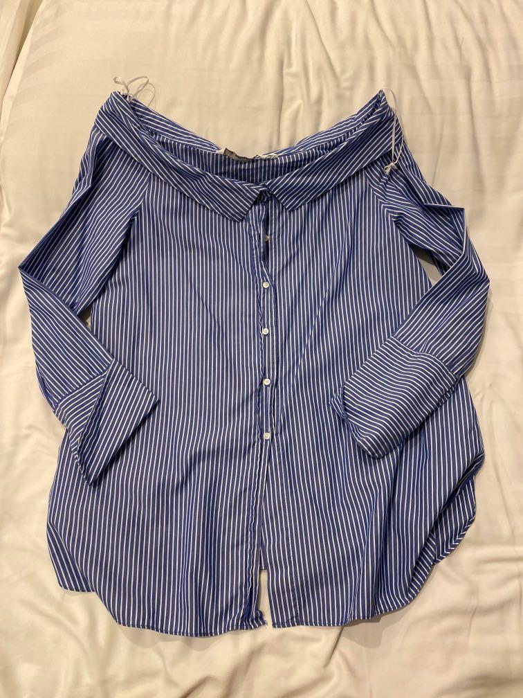 Zara Off-Shoulder Polo (Category: Longsleeves) located in Cebu City. Submitted by vanmags (Listing ID 1099078120, Image 1). Description: USED ONCE!! Perfect for picnic, brunch dates, ootd!! Superrr comfy!! No flaws!! Good quality!! Good as new!! With free tote bag for total amount of 1.5k and above ❣️ Rfs: decluttering 3 days reservation only please!!.