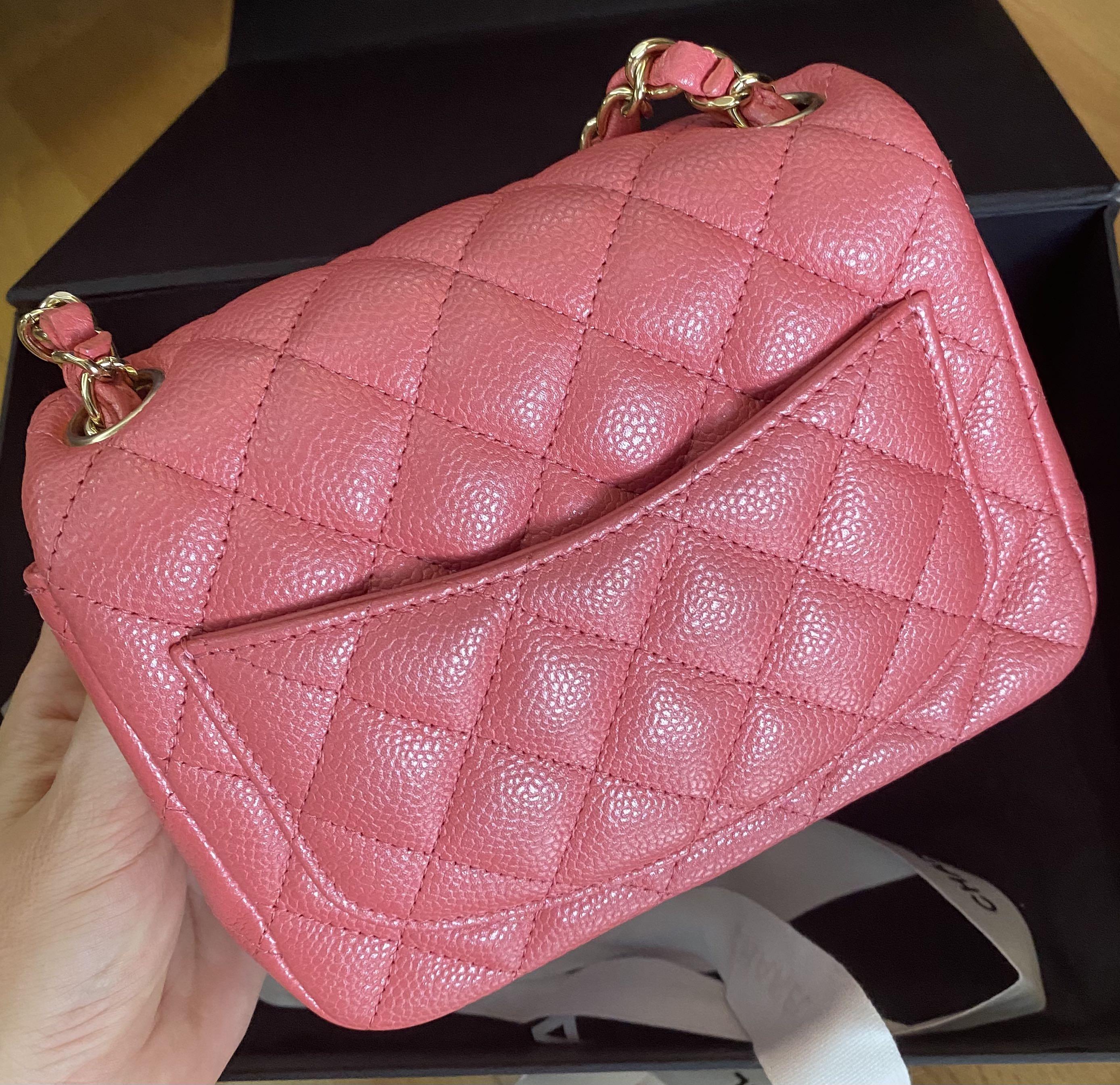 Chanel Quilted Mini Rectangular Flap Pearly Pink Caviar Gold Hardware –  Coco Approved Studio