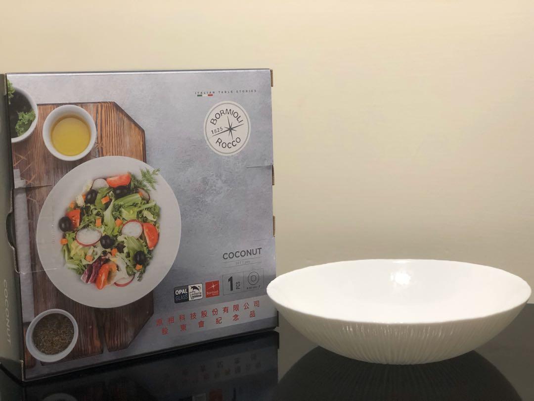 原相科技 股東會紀念品 義大利 BORMIOLI ROCCO 白玉玻璃湯盤