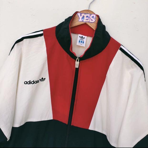 red adidas vintage jacket
