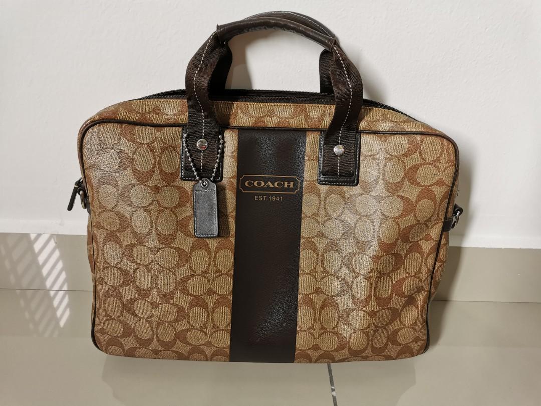 Authentic coach briefcase with laptop compartment