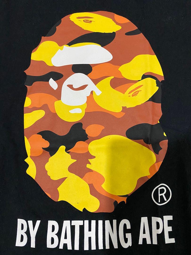 Bape by A Bathing Ape Tshirt Yellow Orange Brown Tee Shirt Men s