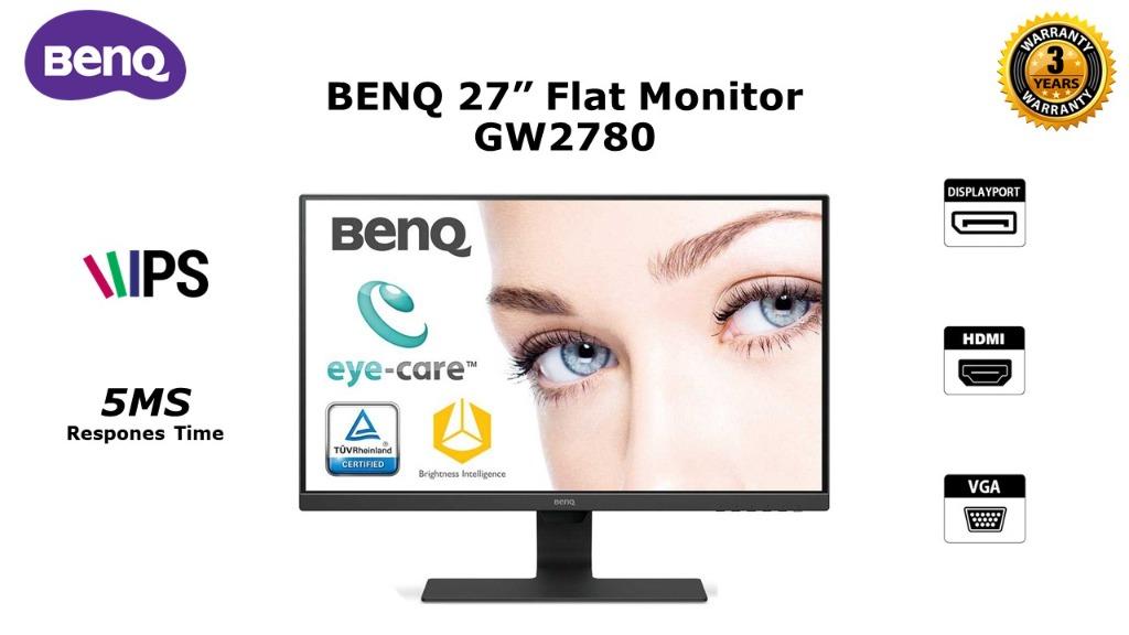 Benq Gw2780 Flat Monitor 27inch Ips 5ms Mprt Refresh Rate Max 60hz Electronics Tvs Entertainment Systems On Carousell