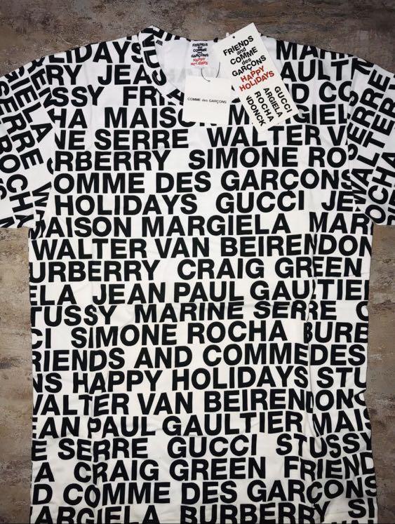 Friends and comme des garcons happy holidays sales