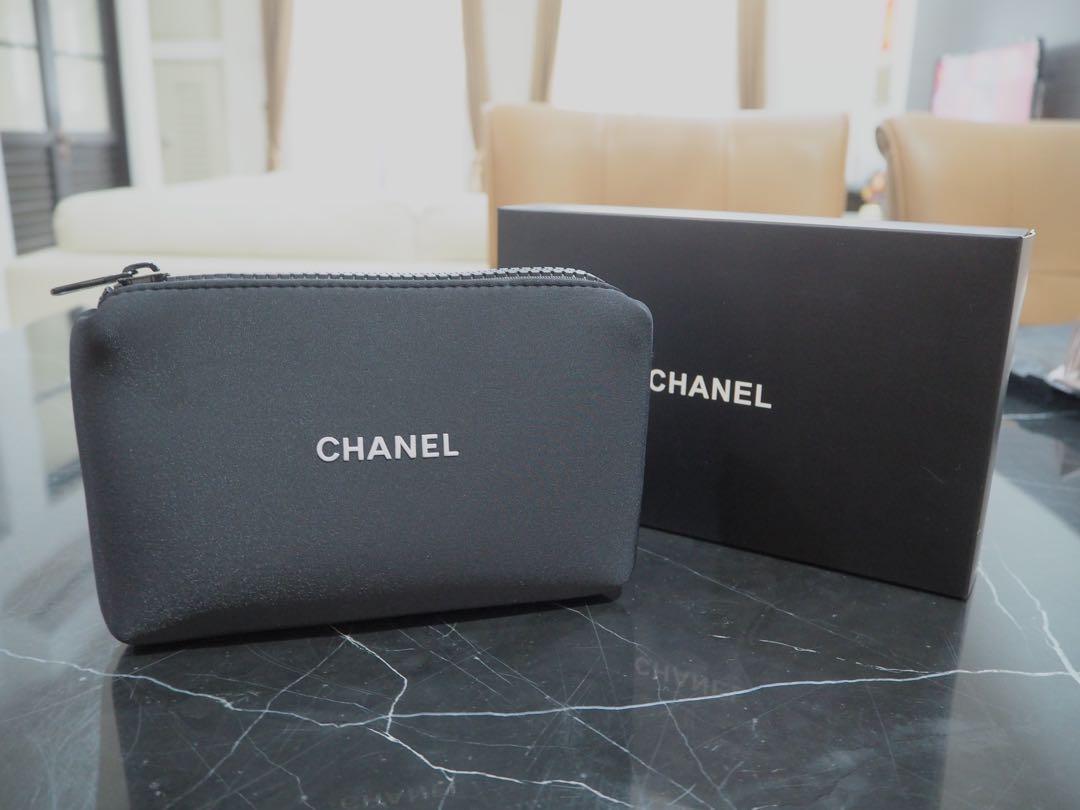 Chanel makeup bag VIP gift black