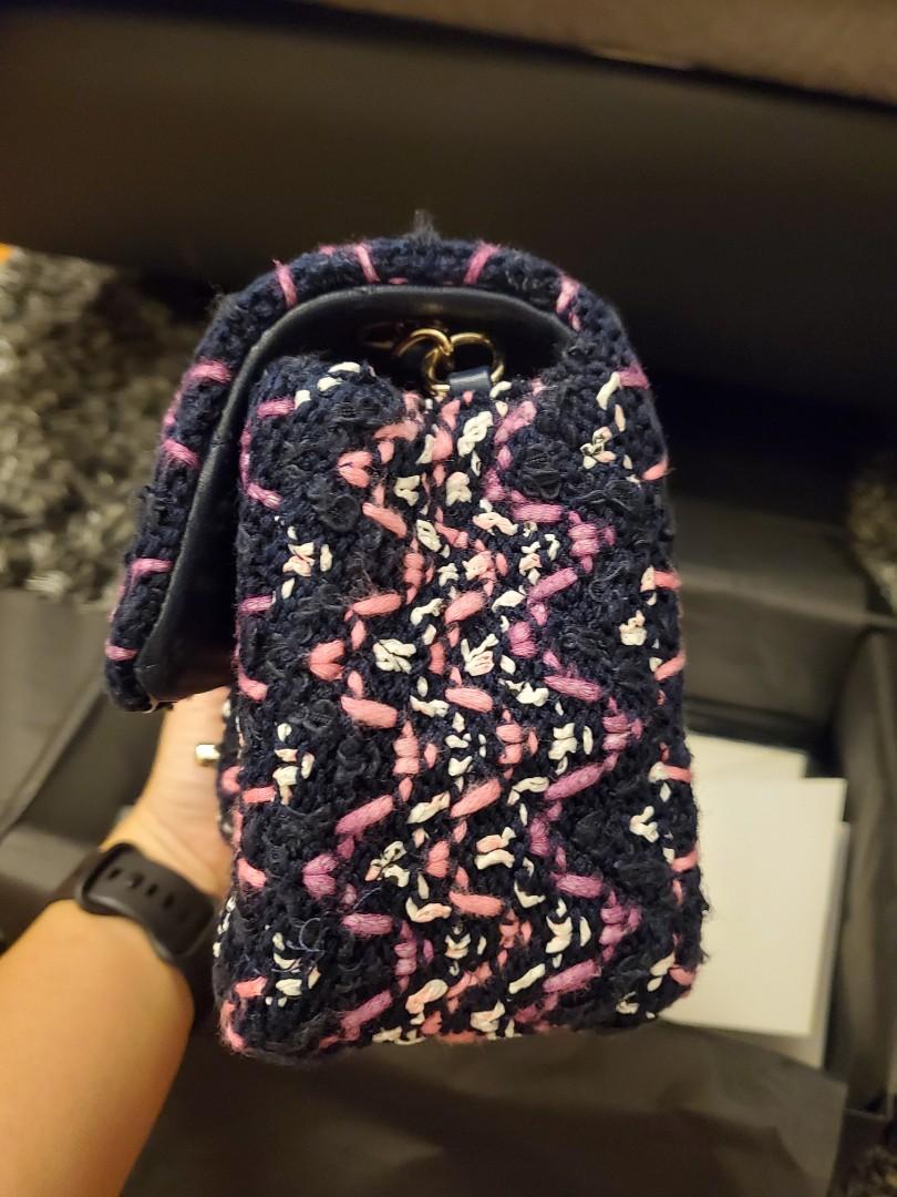 chanel tweed mini flap