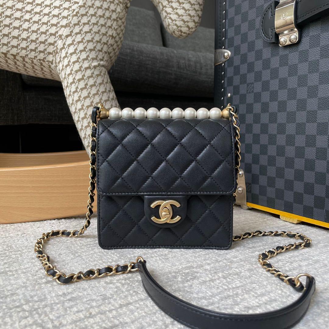 Chanel Pearl Mini Flap, Luxury, Bags & Wallets on Carousell