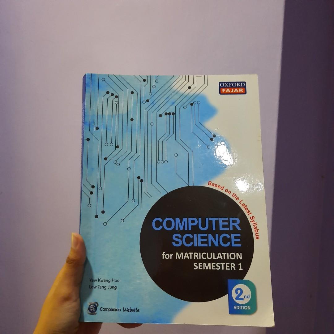 Computer Science Matriculation Semester 1 Sains Komputer Matrikulasi Textbooks On Carousell