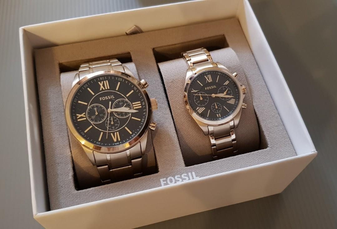 Fossil couple best sale watch set