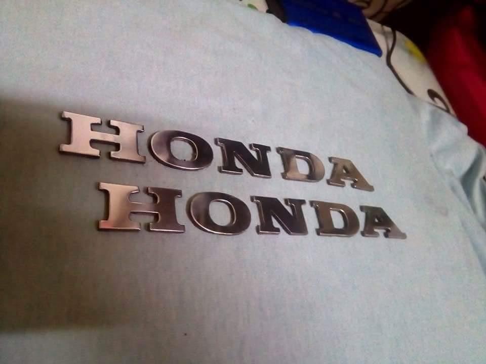 Full Stainless Honda word badge (Category: Emblem, Sticker and Decals) located in Malabon City. Submitted by shnit (Listing ID 1099103147, Image 1). Description: Honda word badge full stainless steel With 3M tape Brandnew never been used 1k only Malabon city.