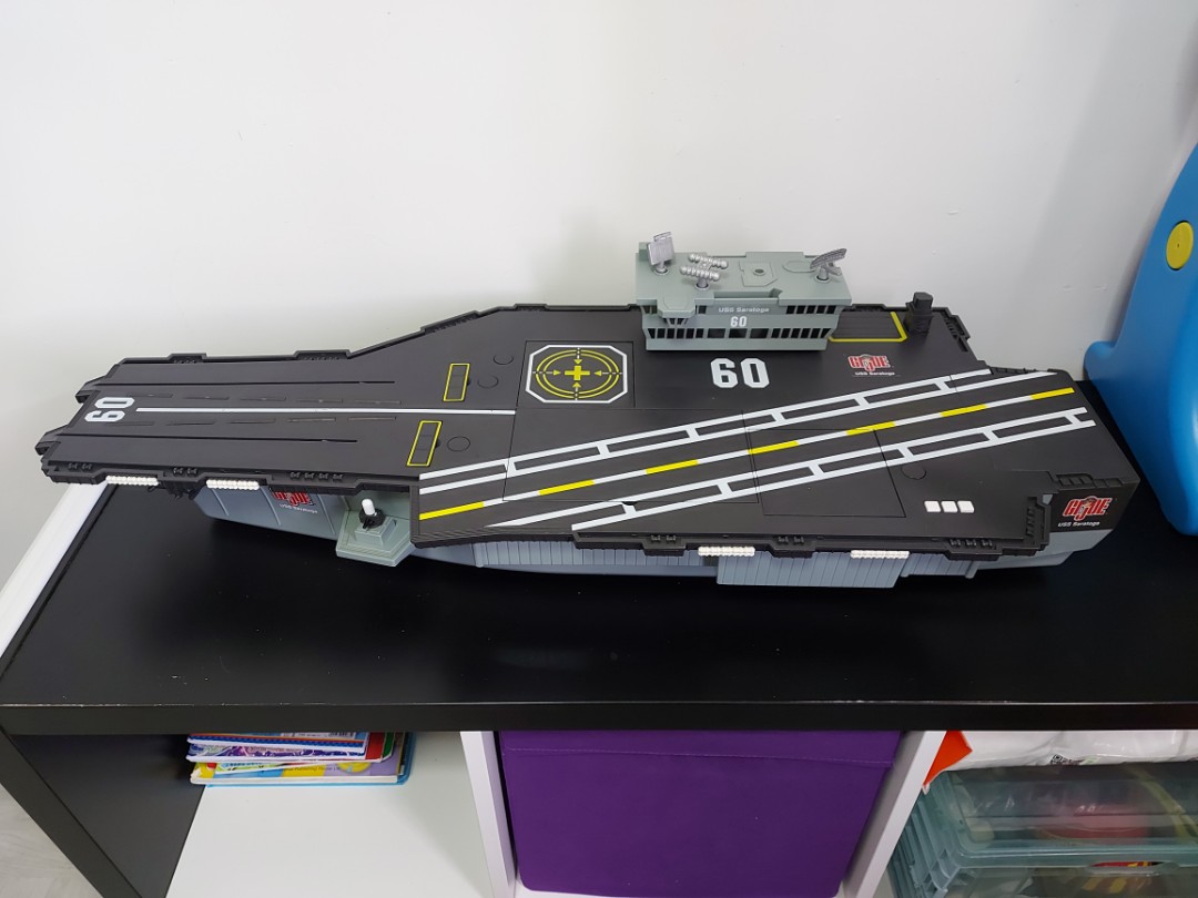 GI JOE 2001 USS SARATOGA NAVY MOTORIZED AIRCRAFT Carrier Ship
