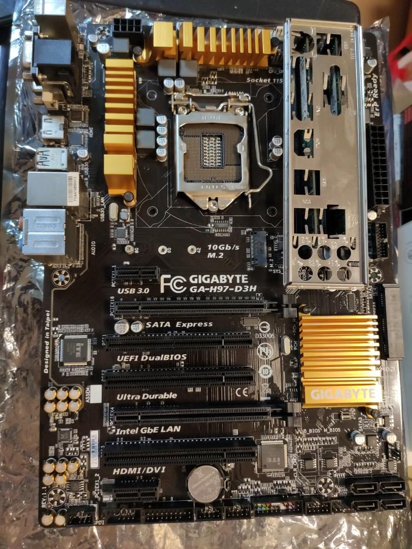 Gigabyte Ga H97 D3h Atx Lga1150 Motherboard Gigabyte ga h97 d3h atx motherboard Intel 4th gen lga1150 m2, 電子產品, 其他