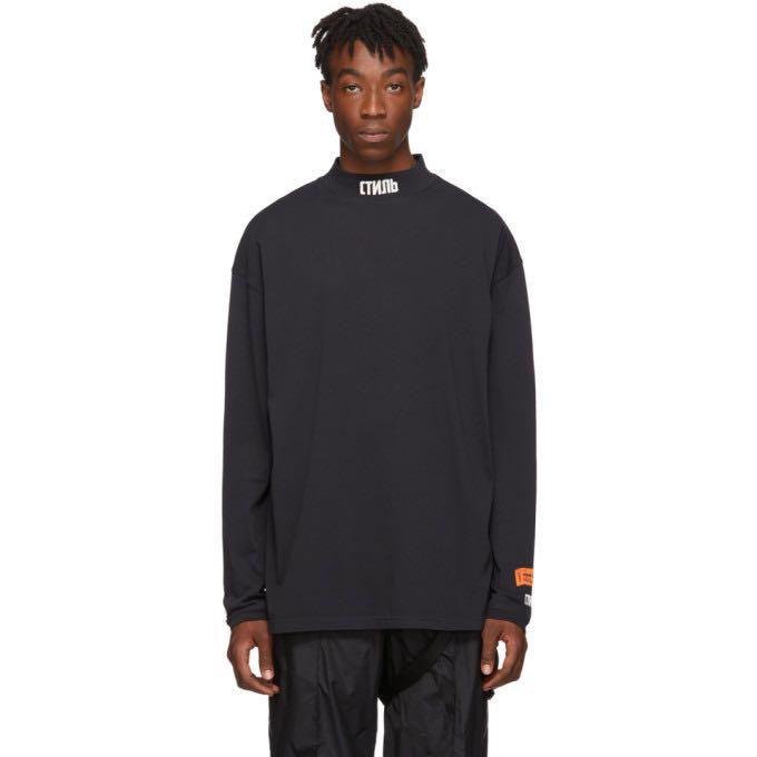 Heron Preston Mock neck L S T shirt Men s Fashion Tops Sets