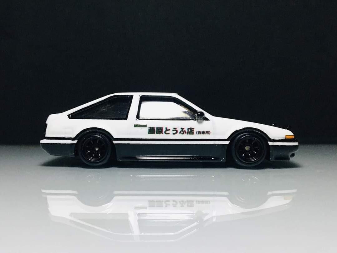 Hot Wheels Toyota Ae86 Sprinter Trueno Custom Initial D Carbon Hood Toys Games Diecast Toy Vehicles On Carousell
