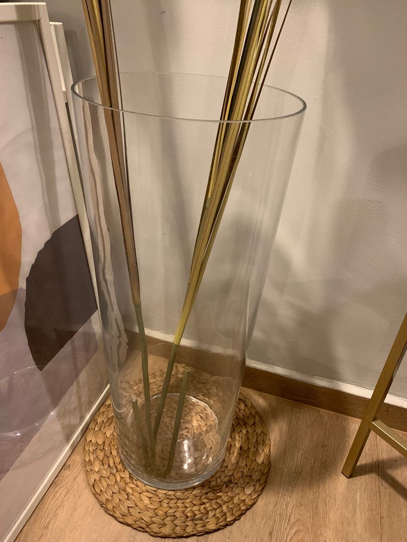 Ikea BLADET Glass Vase, Furniture & Home Living, Home Decor, Vases