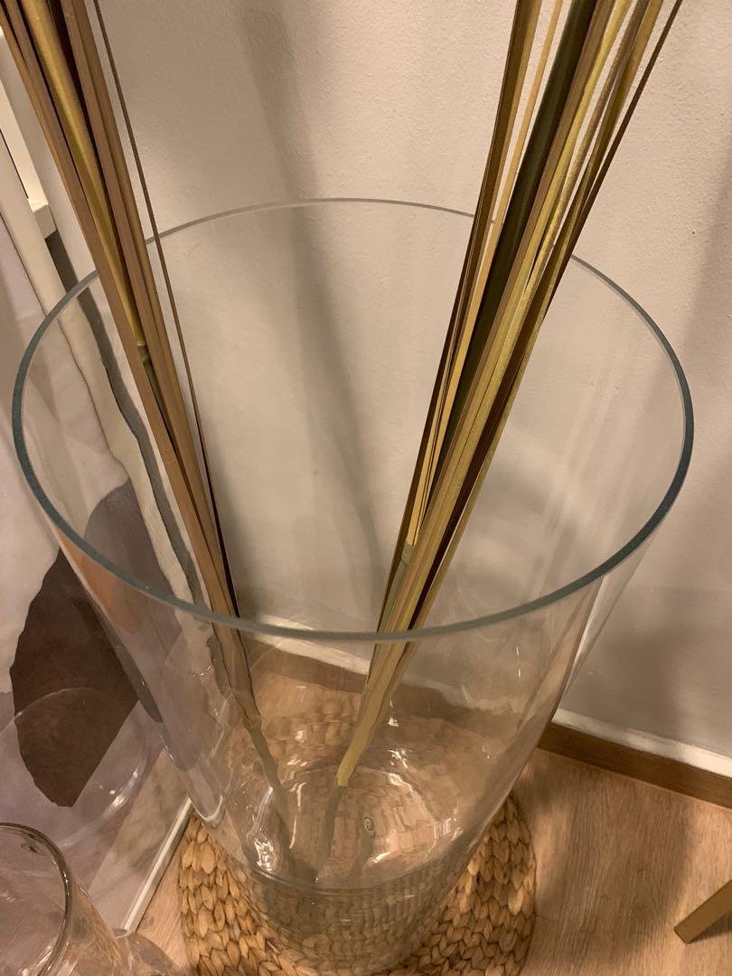 Ikea BLADET Glass Vase, Furniture & Home Living, Home Decor, Vases