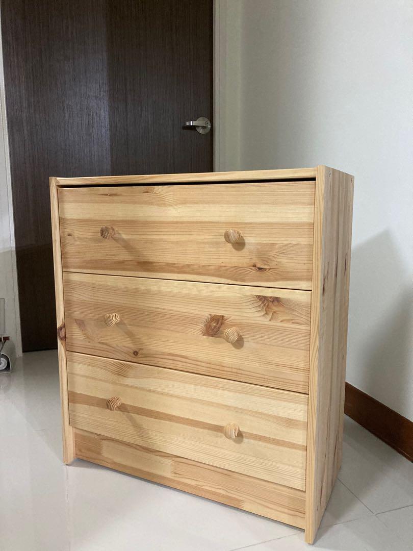 Chest of 3 drawers RAST Pine,62x70 cm 