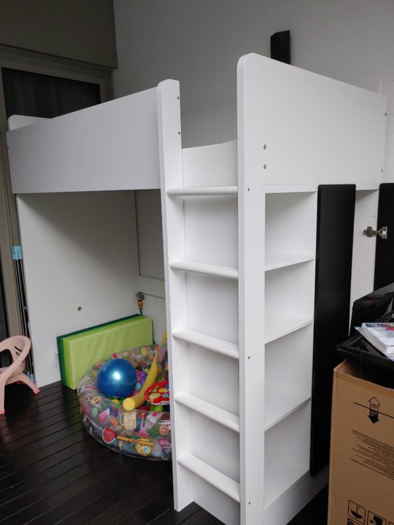 Ikea stuva loft bed with cupboards shelves matress foc, Furniture & Home Living, Furniture