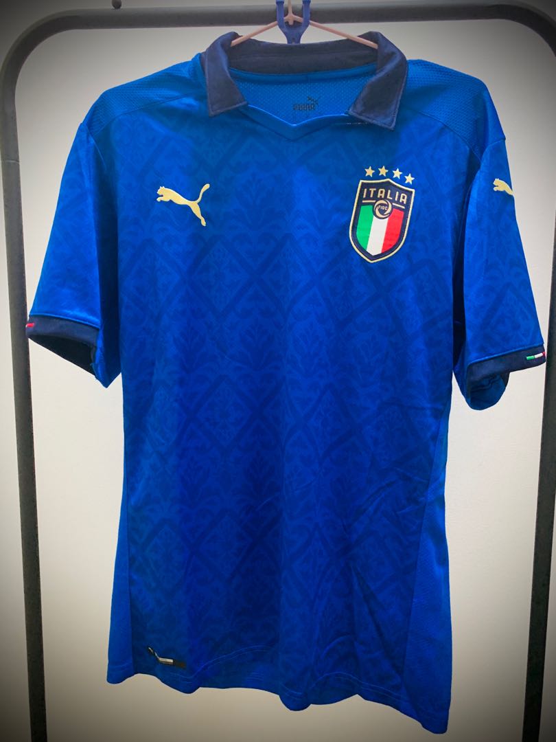Italy Official Euro 2020 Replica Home Jersey, Men's Fashion, Activewear