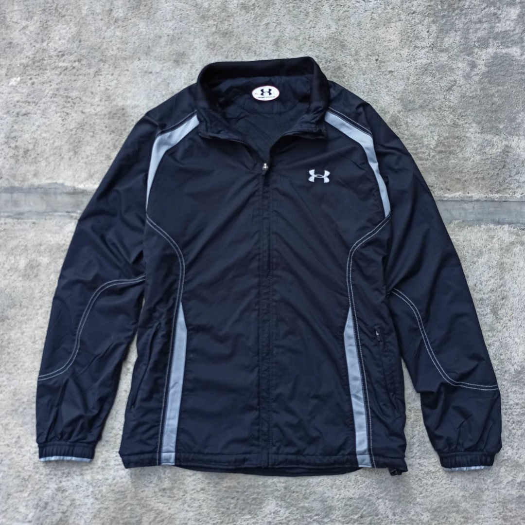 Jaket Running Under Armour Fesyen Pria Pakaian Baju Luaran di