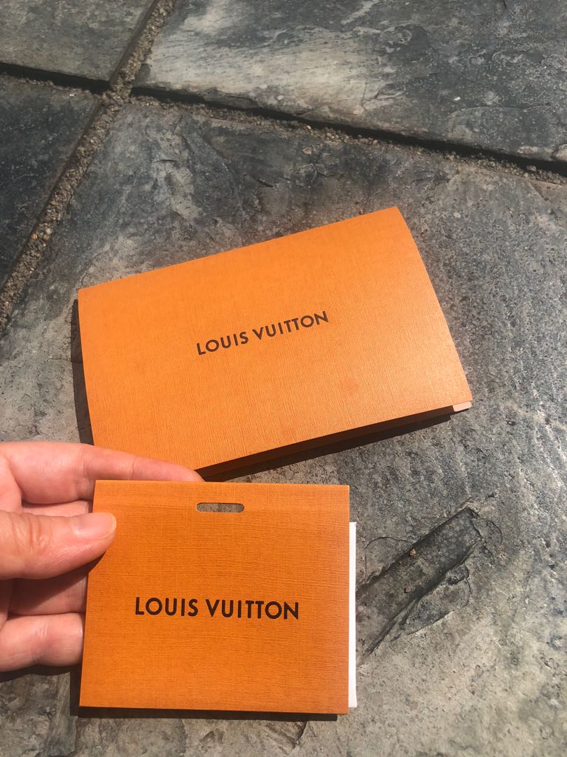 Authentic Louis Vuitton LV Orange Receipt Holder Envelope One