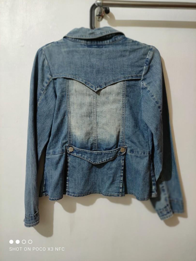 Denim Jacket - Next Jeans brand (Category: Coats, Jackets and Outerwear) located in San Pedro. Submitted by recitea (Listing ID 1099185365, Image 2). Description: I am selling my pre-loved next jeans. Used but not abused RFS: decluttering my closet Size : Medium Shoulders : 19 inches Chest: 31 inches armhole : 17 inches wrist hole: 9 inches Sleeve length : 22.5 inches waist : 30 inches Jacket length : 20 inches Mode of payment: gcash.