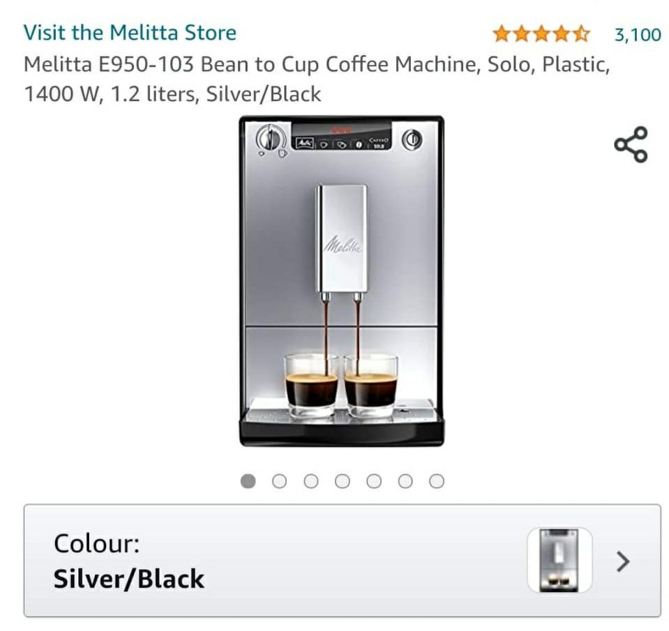 Melitta Solo coffee machine, TV & Home Appliances, Kitchen Appliances