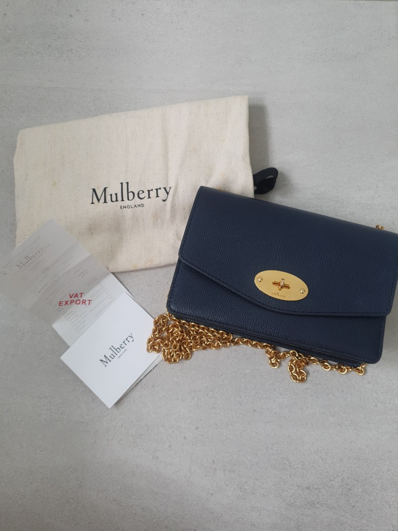 Navy mulberry purse top