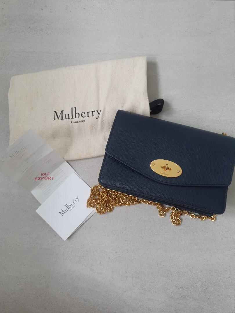 Mulberry Small Darley Bright Navy with Original receipt Women s Fashion Bags Wallets Cross body Bags on Carousell