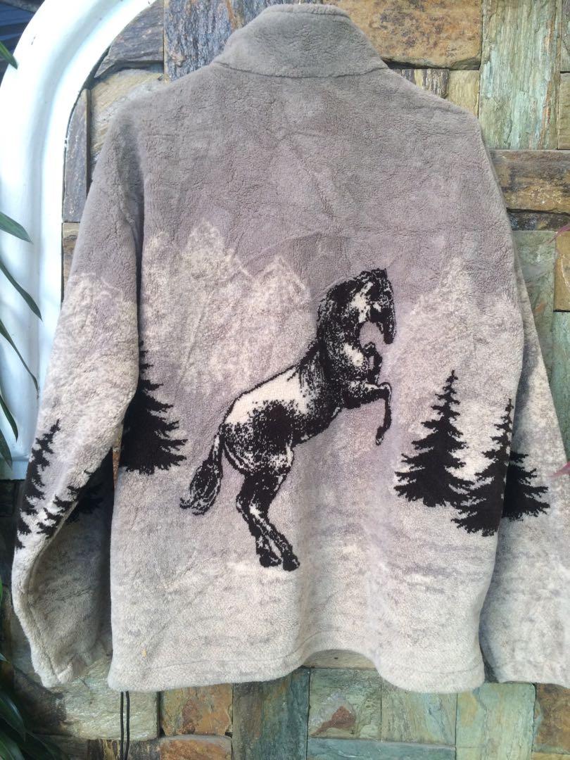 Horse fleece jacket hot sale