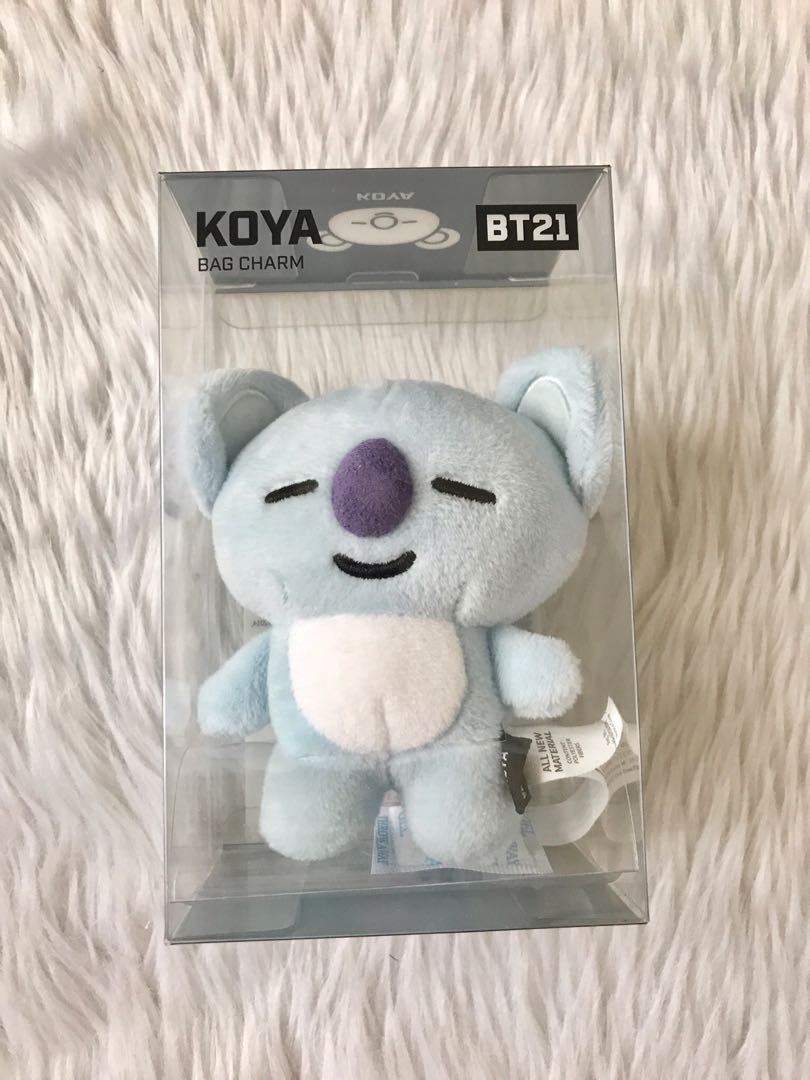 Official BT21 Koya Bag Charm Line Friends BTS, Hobbies & Toys ...