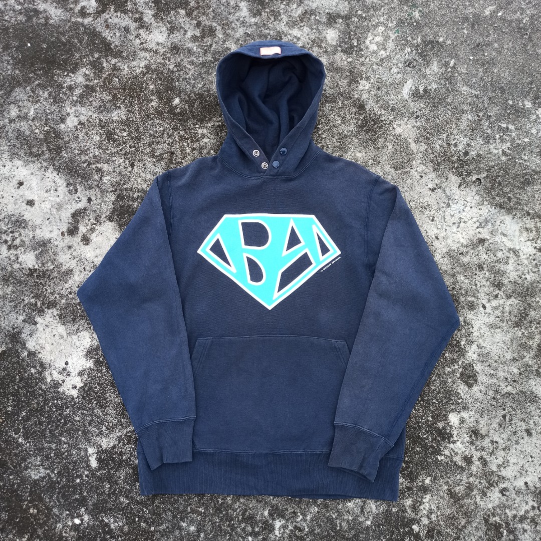 OG BAPE SUPERMAN LOGO HOODIE Fesyen Pria Pakaian Baju Luaran