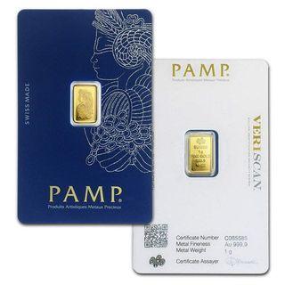 Pamp gold bar 1g