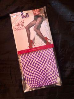 Purple Fishnet Stockings