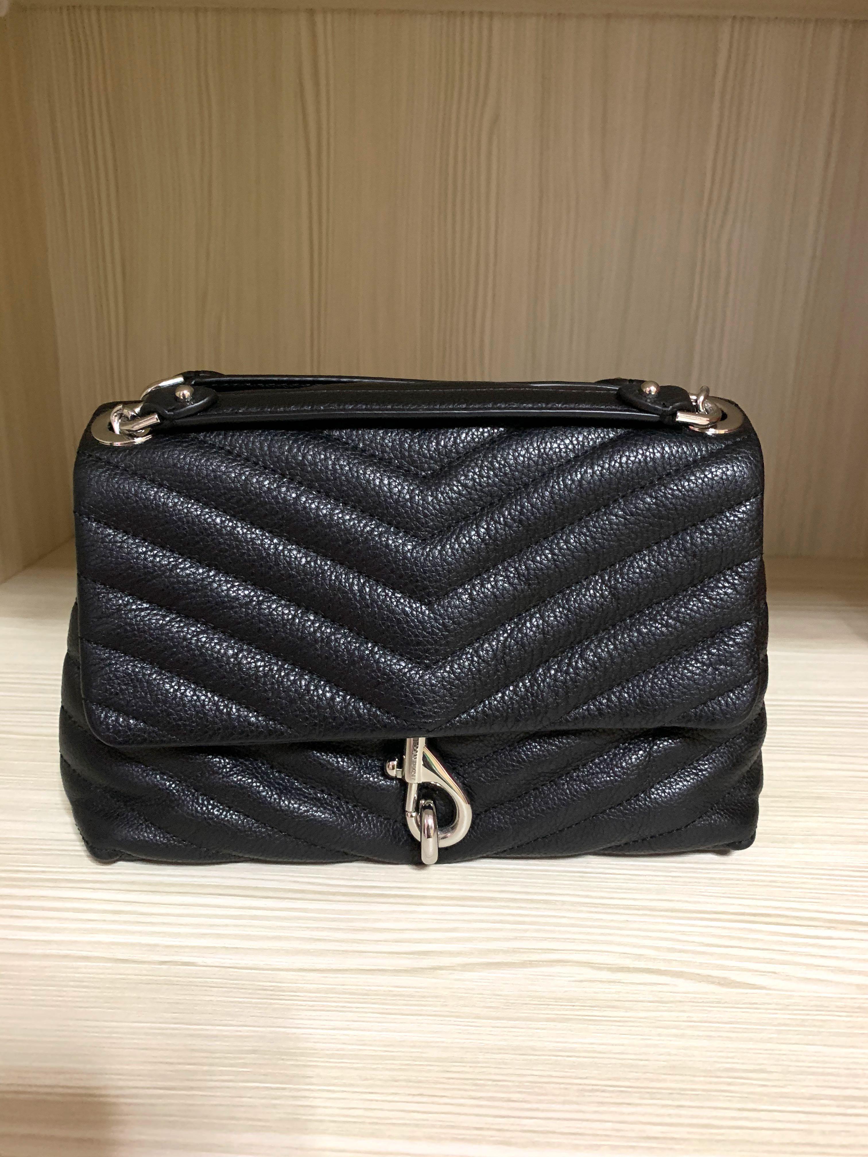 Rebecca minkoff edie quilted leather wallet on chain store