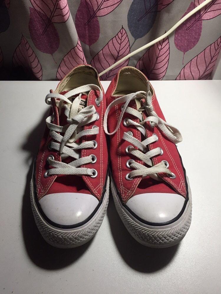 red low cut chuck taylors