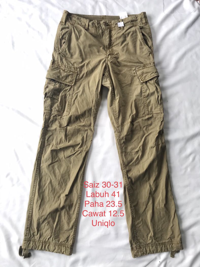 Seluar cargo uniqlo, Men's Fashion